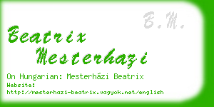 beatrix mesterhazi business card