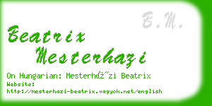 beatrix mesterhazi business card